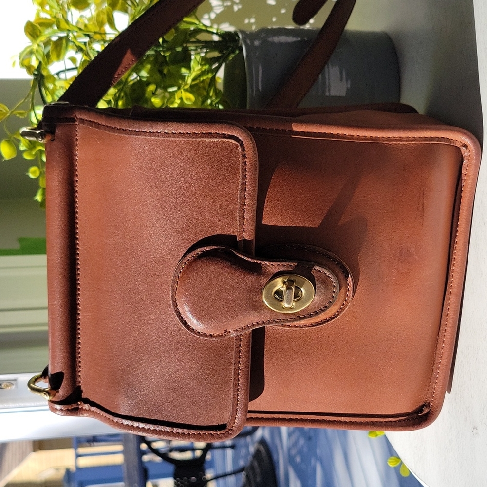 COACH Vintage British Tan  Murphy Leather Crossbody Bag #9930